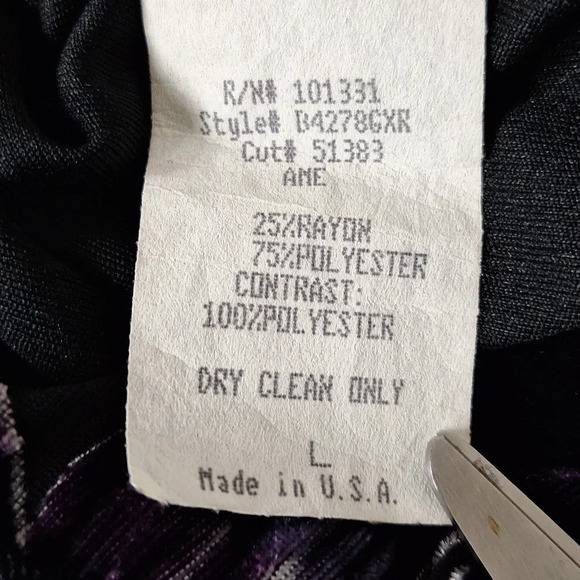 Black Purple Vintage Fairy Burnout Velvet Whimsigoth Halter Witchy Midi Dress L - Picture 13 of 13